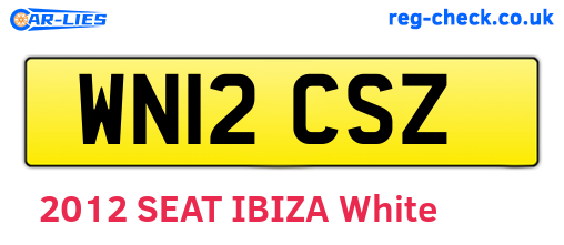WN12CSZ are the vehicle registration plates.