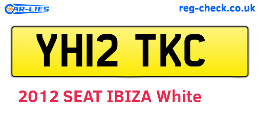 YH12TKC are the vehicle registration plates.