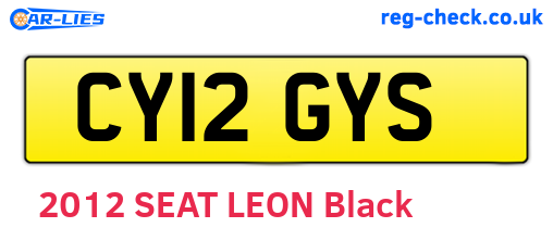 CY12GYS are the vehicle registration plates.