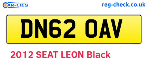DN62OAV are the vehicle registration plates.