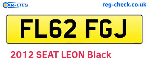 FL62FGJ are the vehicle registration plates.