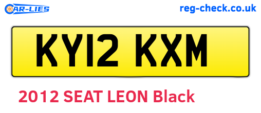KY12KXM are the vehicle registration plates.