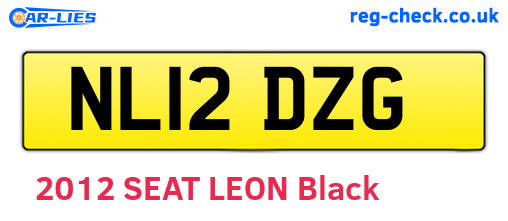 NL12DZG are the vehicle registration plates.