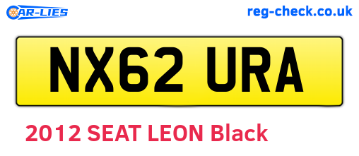 NX62URA are the vehicle registration plates.