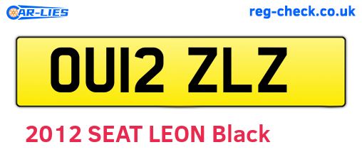 OU12ZLZ are the vehicle registration plates.