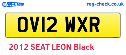 OV12WXR are the vehicle registration plates.