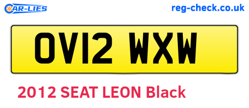 OV12WXW are the vehicle registration plates.