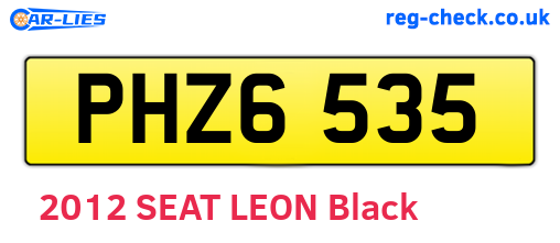 PHZ6535 are the vehicle registration plates.