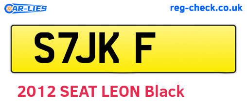 S7JKF are the vehicle registration plates.