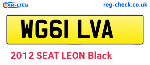 WG61LVA are the vehicle registration plates.
