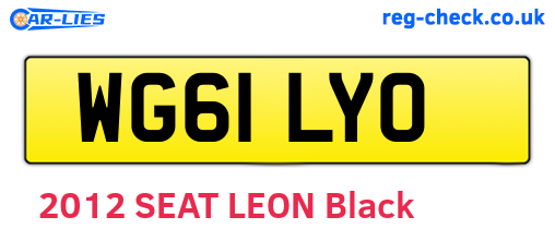 WG61LYO are the vehicle registration plates.