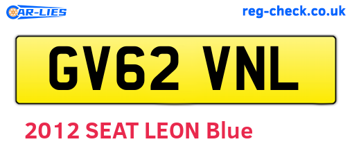 GV62VNL are the vehicle registration plates.