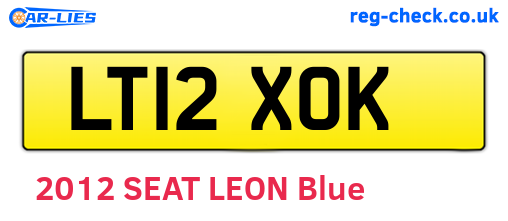 LT12XOK are the vehicle registration plates.