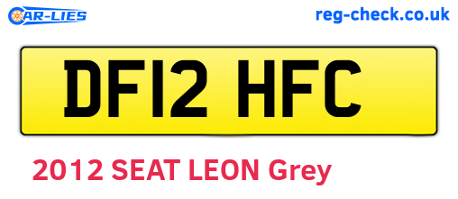 DF12HFC are the vehicle registration plates.