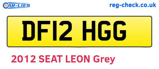 DF12HGG are the vehicle registration plates.