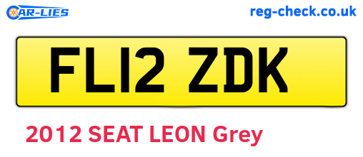 FL12ZDK are the vehicle registration plates.