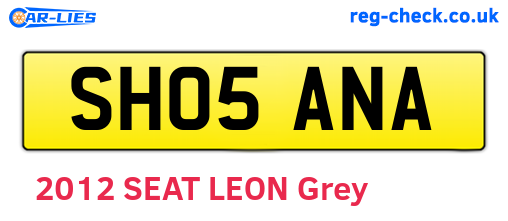 SH05ANA are the vehicle registration plates.