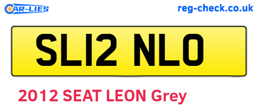 SL12NLO are the vehicle registration plates.
