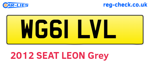 WG61LVL are the vehicle registration plates.