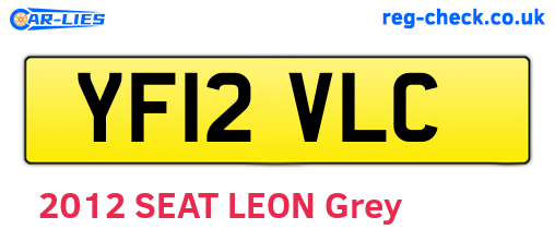 YF12VLC are the vehicle registration plates.