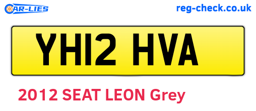 YH12HVA are the vehicle registration plates.
