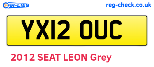 YX12OUC are the vehicle registration plates.