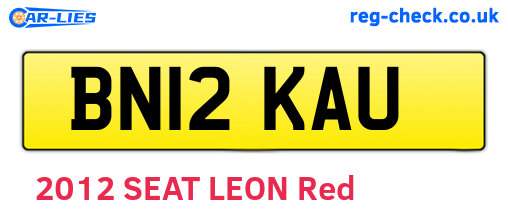 BN12KAU are the vehicle registration plates.