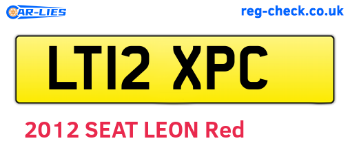 LT12XPC are the vehicle registration plates.