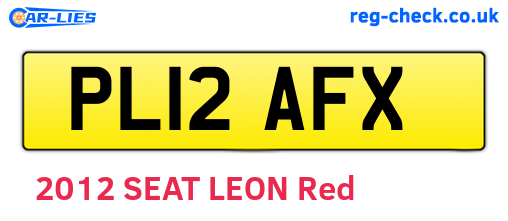 PL12AFX are the vehicle registration plates.