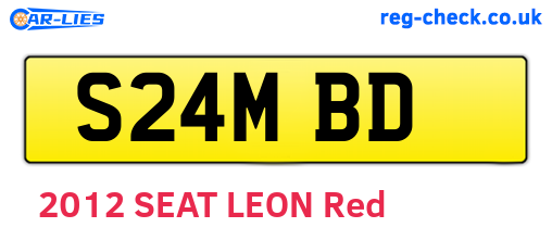 S24MBD are the vehicle registration plates.
