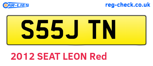 S55JTN are the vehicle registration plates.
