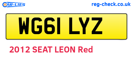 WG61LYZ are the vehicle registration plates.