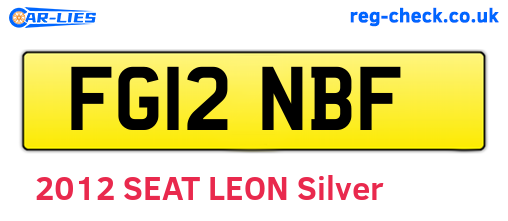 FG12NBF are the vehicle registration plates.