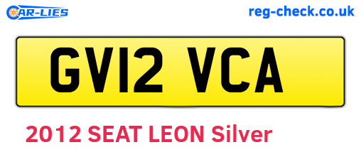 GV12VCA are the vehicle registration plates.