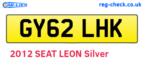 GY62LHK are the vehicle registration plates.