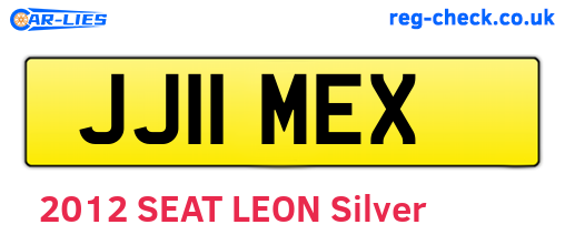 JJ11MEX are the vehicle registration plates.