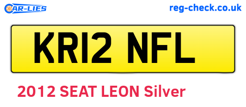 KR12NFL are the vehicle registration plates.
