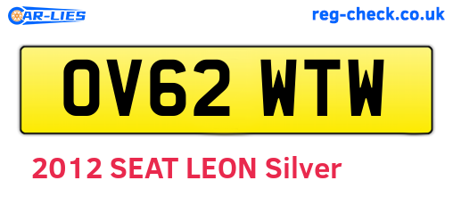 OV62WTW are the vehicle registration plates.