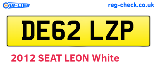DE62LZP are the vehicle registration plates.