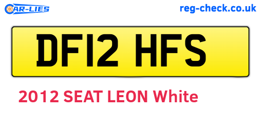 DF12HFS are the vehicle registration plates.