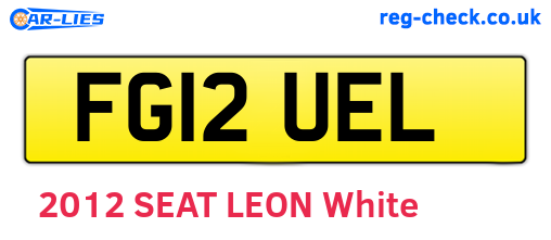 FG12UEL are the vehicle registration plates.