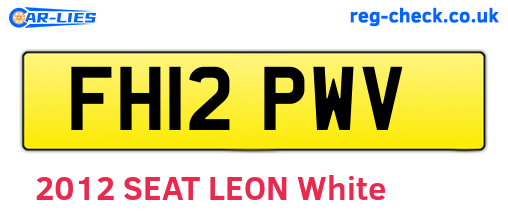 FH12PWV are the vehicle registration plates.