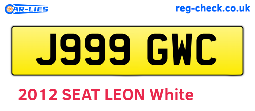 J999GWC are the vehicle registration plates.
