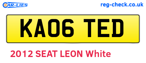 KA06TED are the vehicle registration plates.