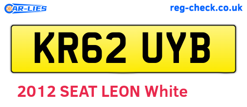 KR62UYB are the vehicle registration plates.
