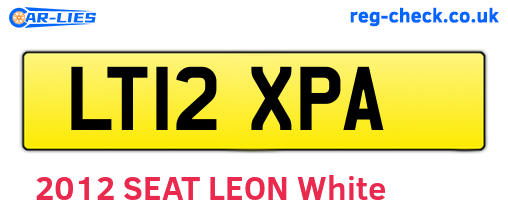 LT12XPA are the vehicle registration plates.