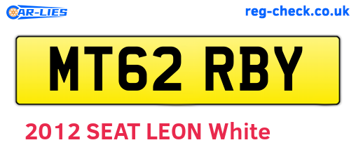 MT62RBY are the vehicle registration plates.