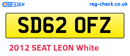 SD62OFZ are the vehicle registration plates.