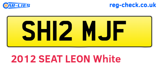 SH12MJF are the vehicle registration plates.