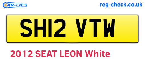 SH12VTW are the vehicle registration plates.